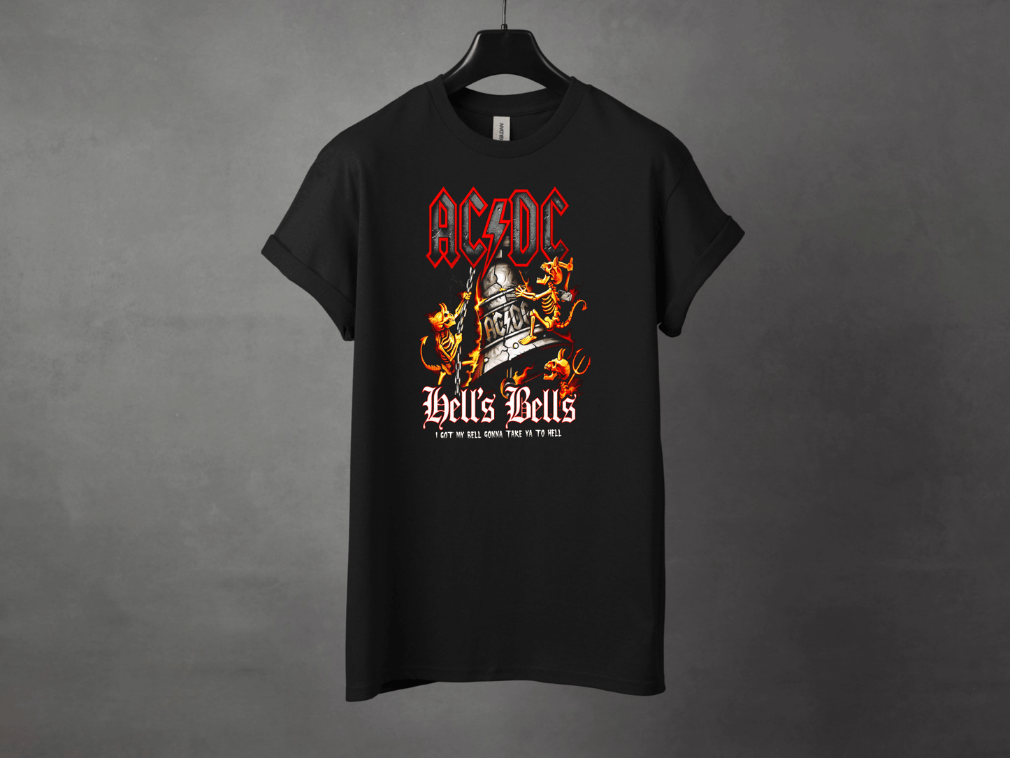 AC/DC Hells Bells Premium Rock Tee - Asphalt Jungle Co