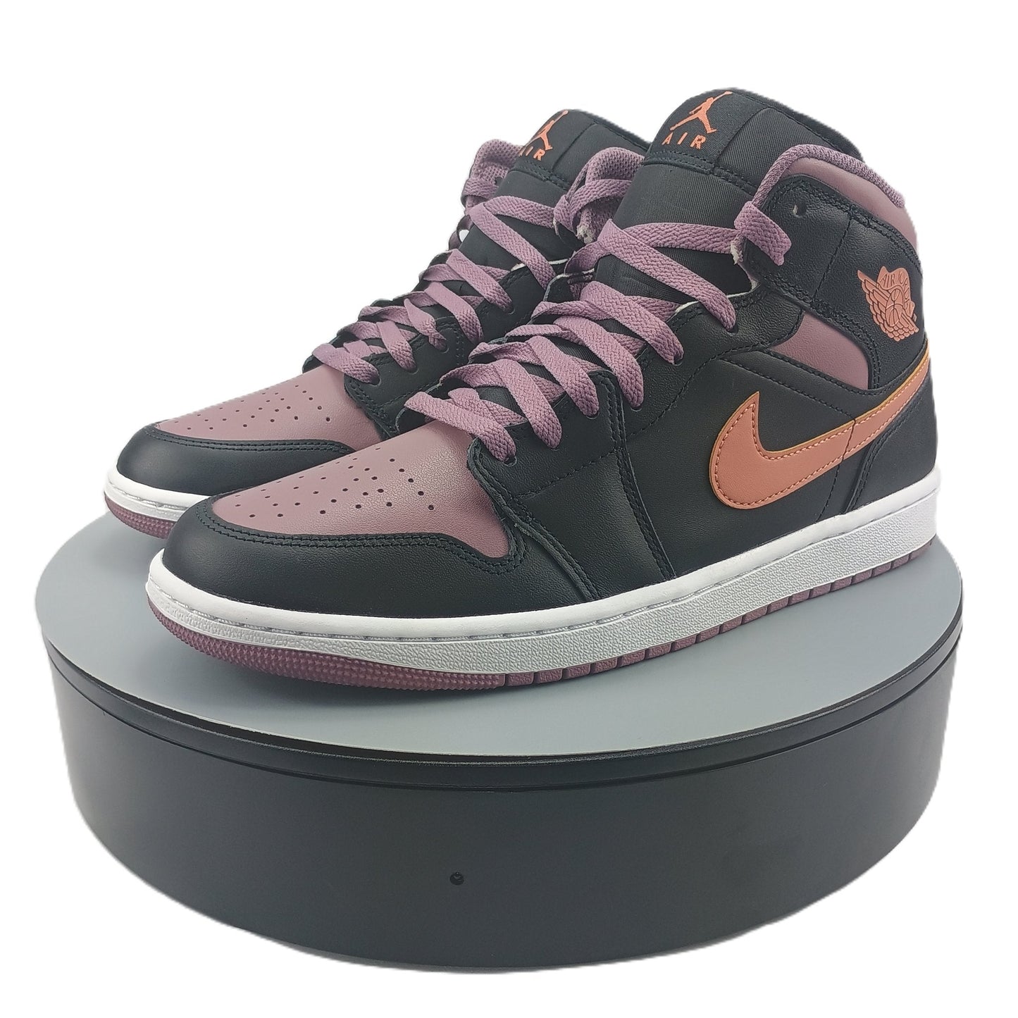 AIR JORDAN AJ1 MID SE MAUVE BLACK MENS SHOES - Asphalt Jungle Co