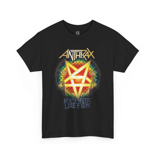 Anthrax Breathing Lightning Premium Metal Tee - Asphalt Jungle Co