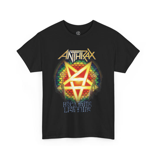 Anthrax Breathing Lightning Premium Metal Tee - Asphalt Jungle Co