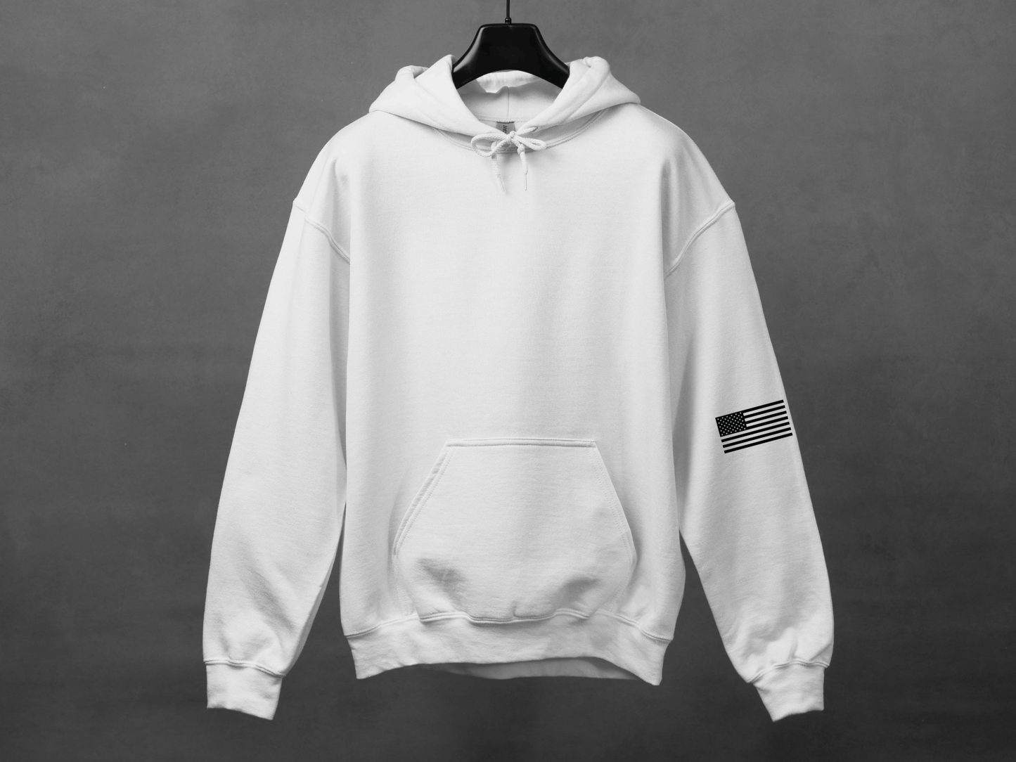 Built Different Premium Hoodie With American Flag - Asphalt Jungle Co