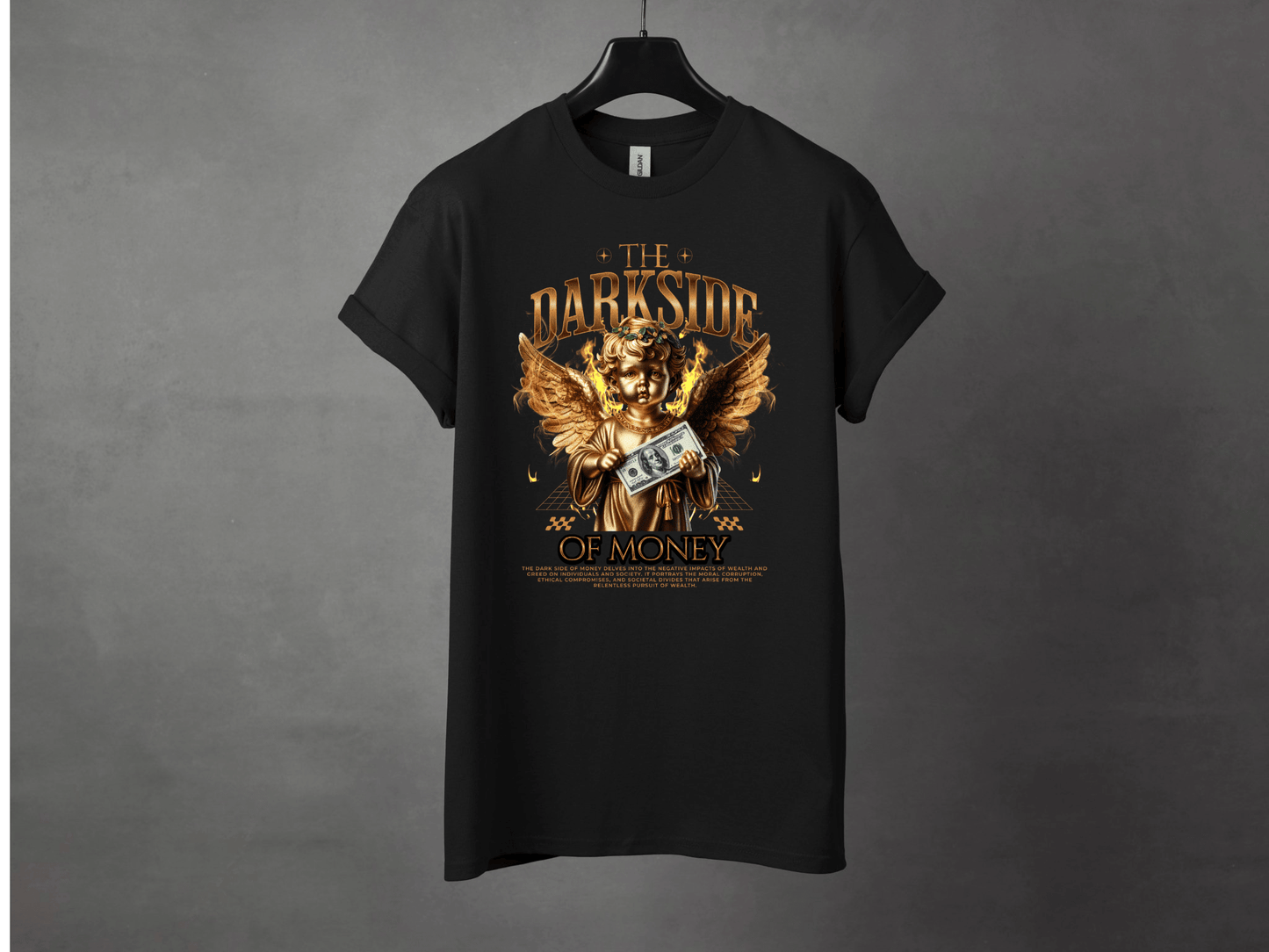 Darkside Of Money Premium Streetwear Tee - Asphalt Jungle Co