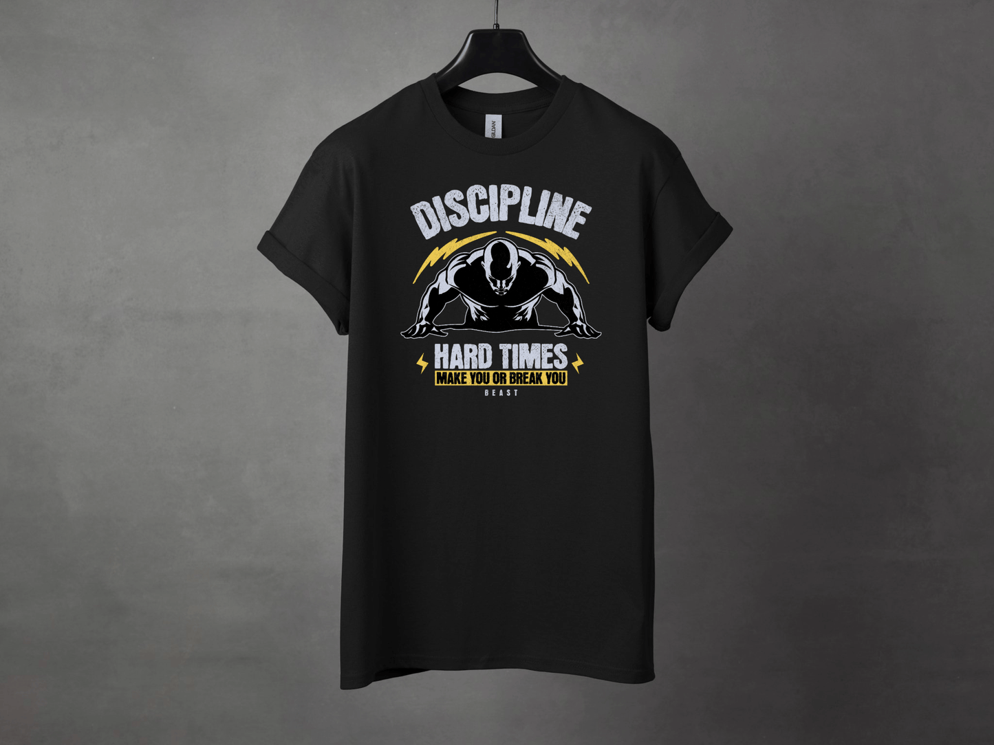 Discipline Premium Gym Workout Tee - Asphalt Jungle Co