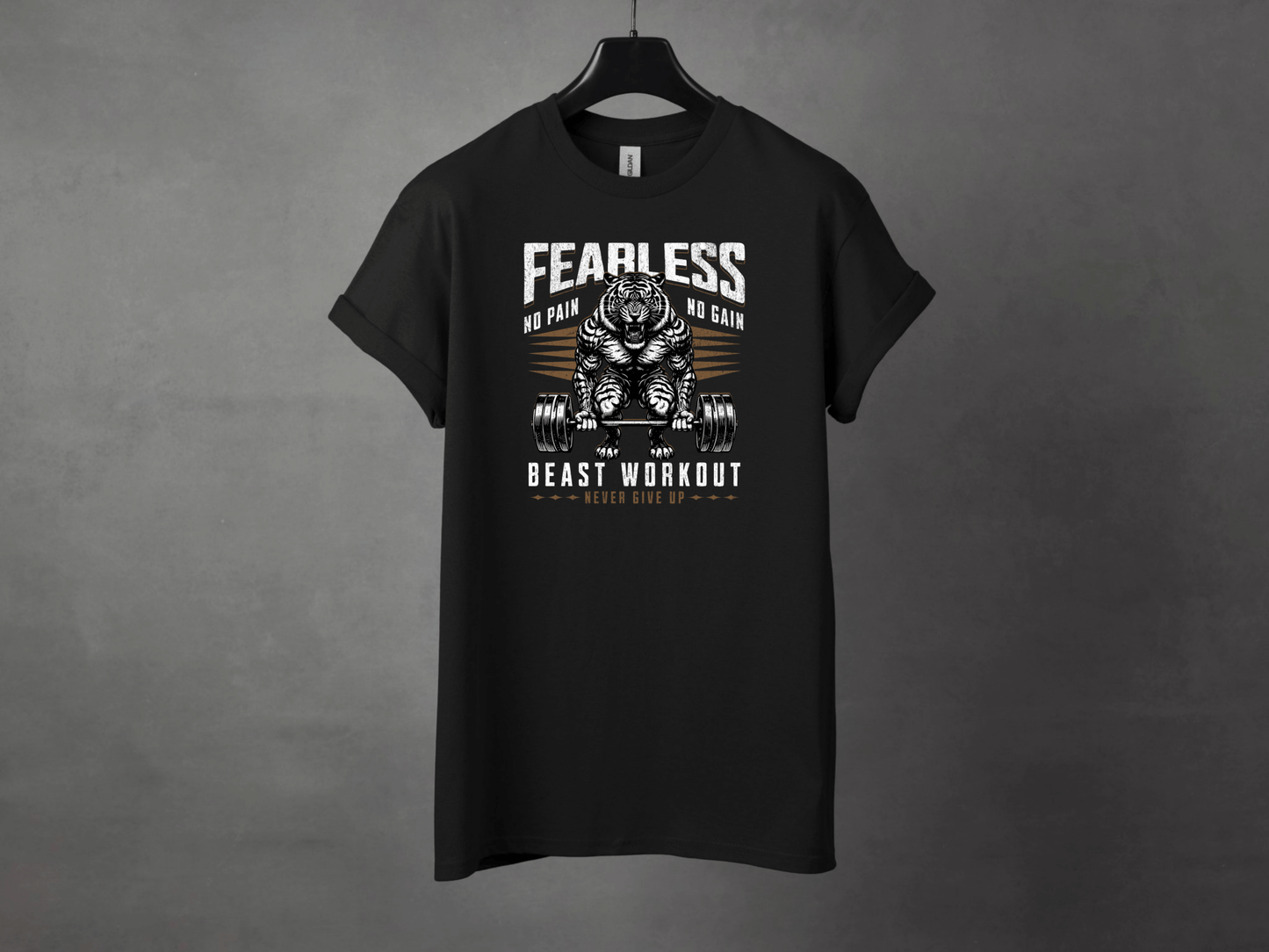 Fearless Beast Premium Gym Workout Tee - Asphalt Jungle Co