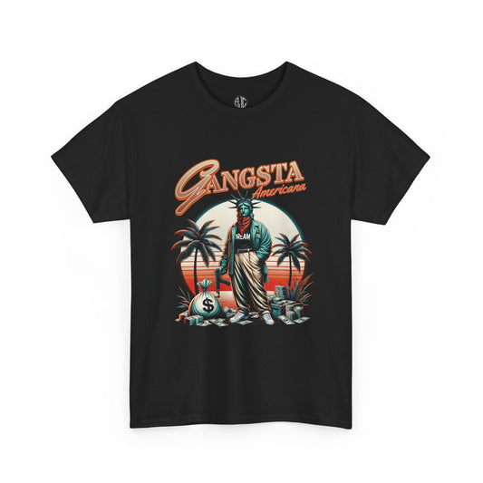 Gangsta Americana Premium Streetwear Tee - Asphalt Jungle Co