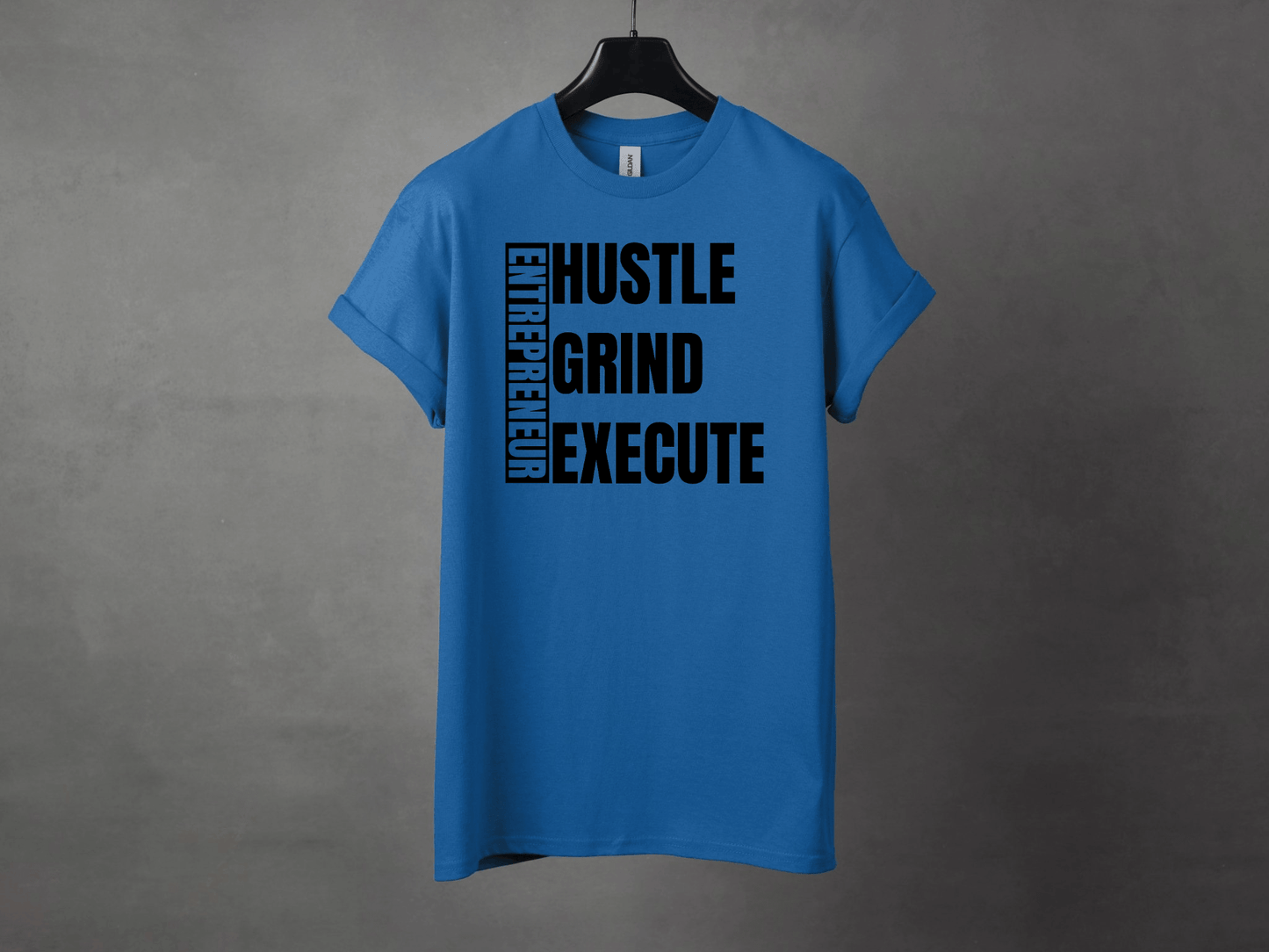 HUSTLE GRIND EXECUTE PREMIUM TEE - Asphalt Jungle Co