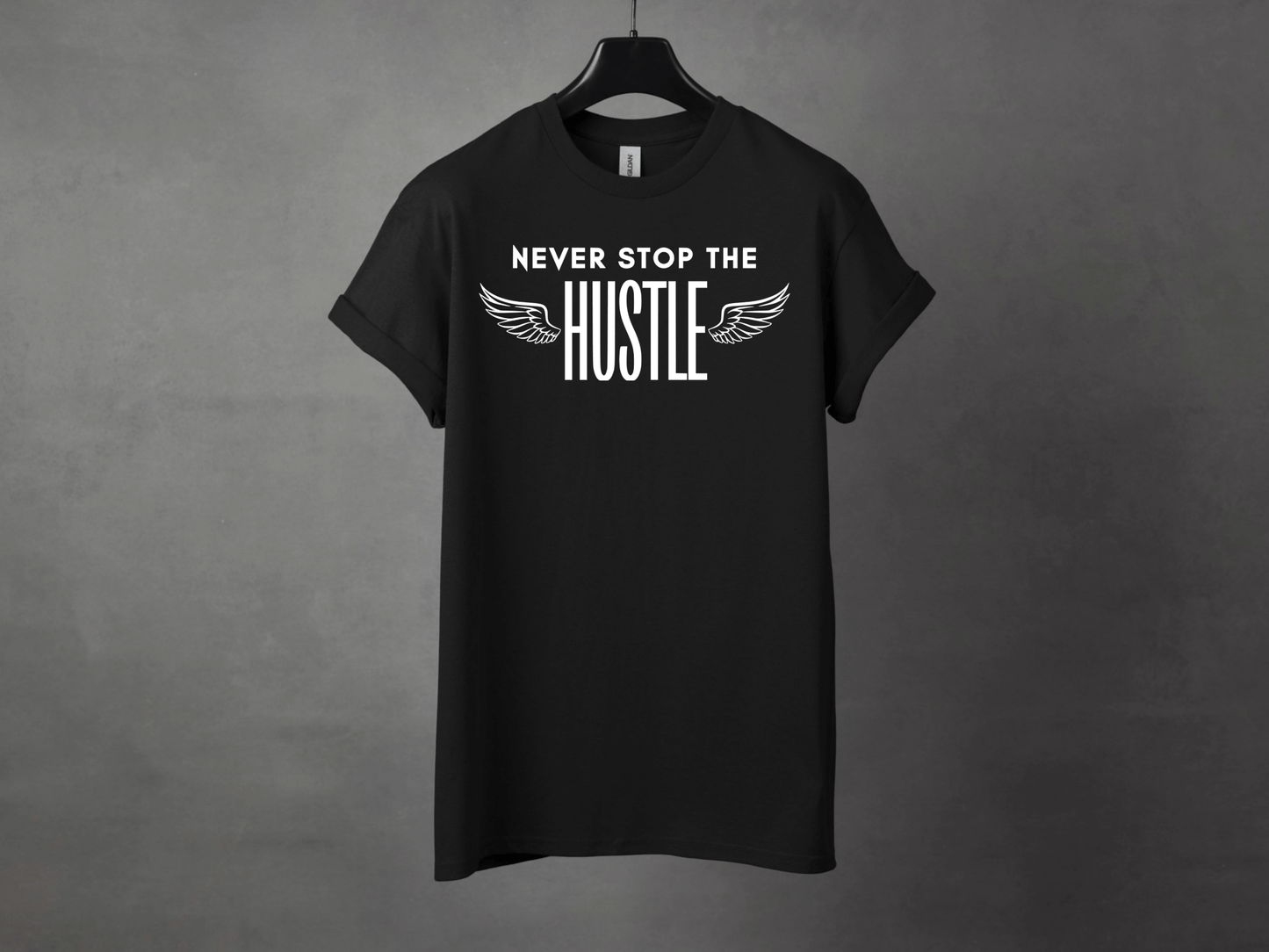 NEVER STOP THE HUSTLE PREMIUM TEE - Asphalt Jungle Co