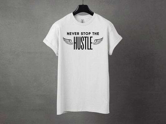NEVER STOP THE HUSTLE PREMIUM TEE - Asphalt Jungle Co