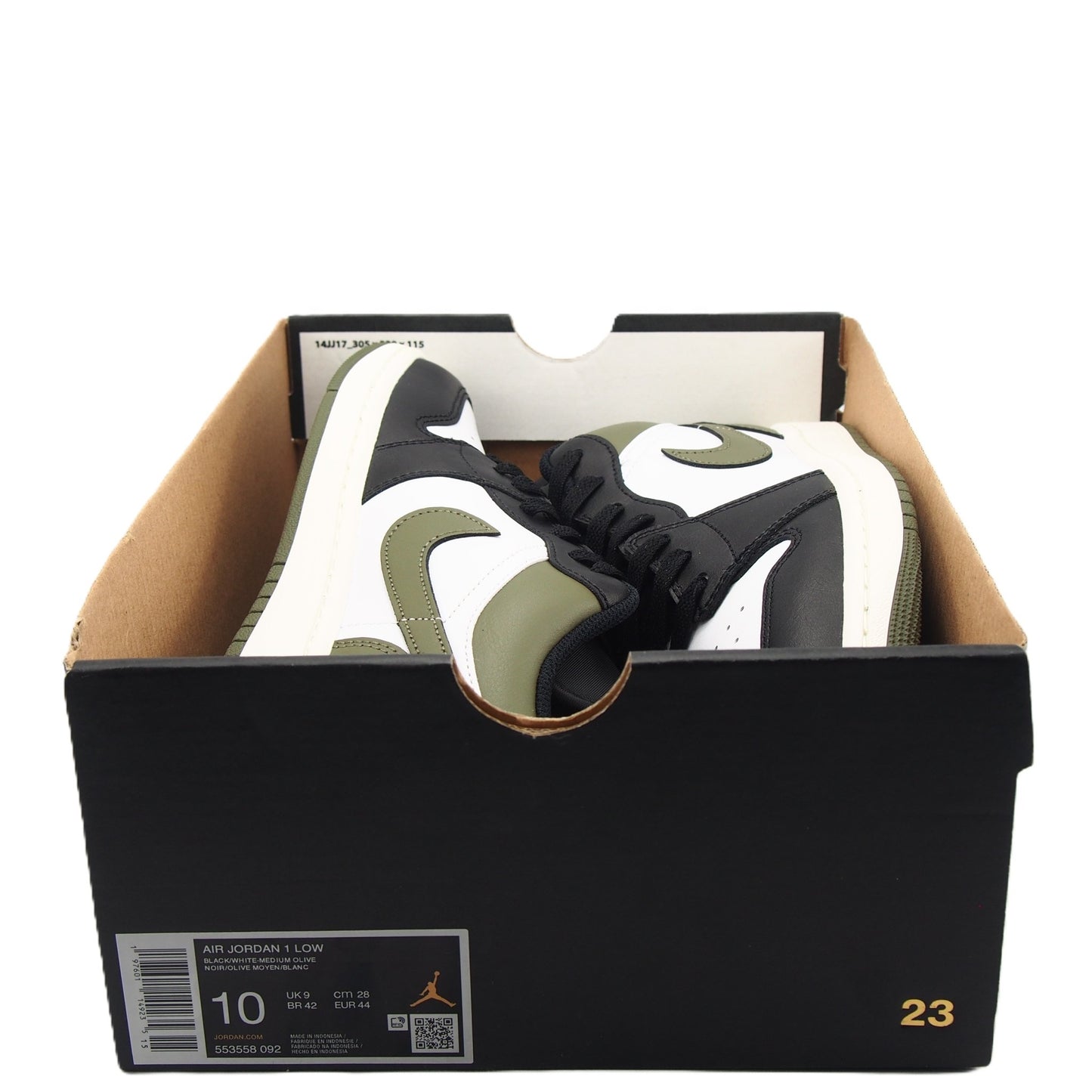 AIR JORDAN 1 LOW MEDIUM OLIVE MENS SHOES