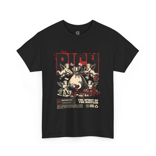Rich Hustler Premium Streetwear Tee - Asphalt Jungle Co