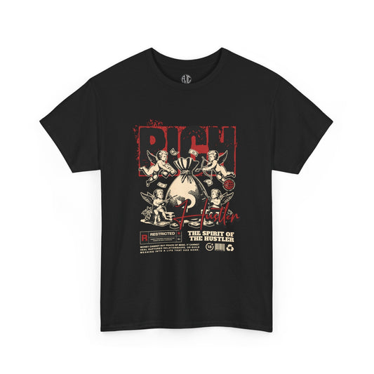 Rich Hustler Premium Streetwear Tee - Asphalt Jungle Co