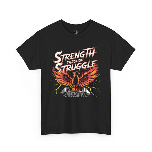 Strength Through Struggle Premium Gym Workout Tee - Asphalt Jungle Co