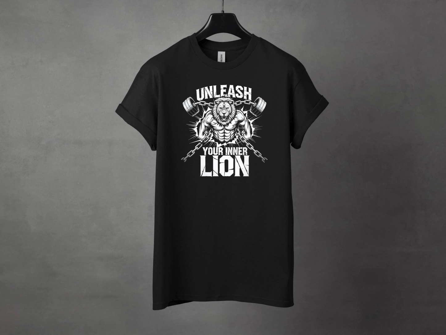 Unleash Your Inner Lion Premium Gym Workout Tee - Asphalt Jungle Co