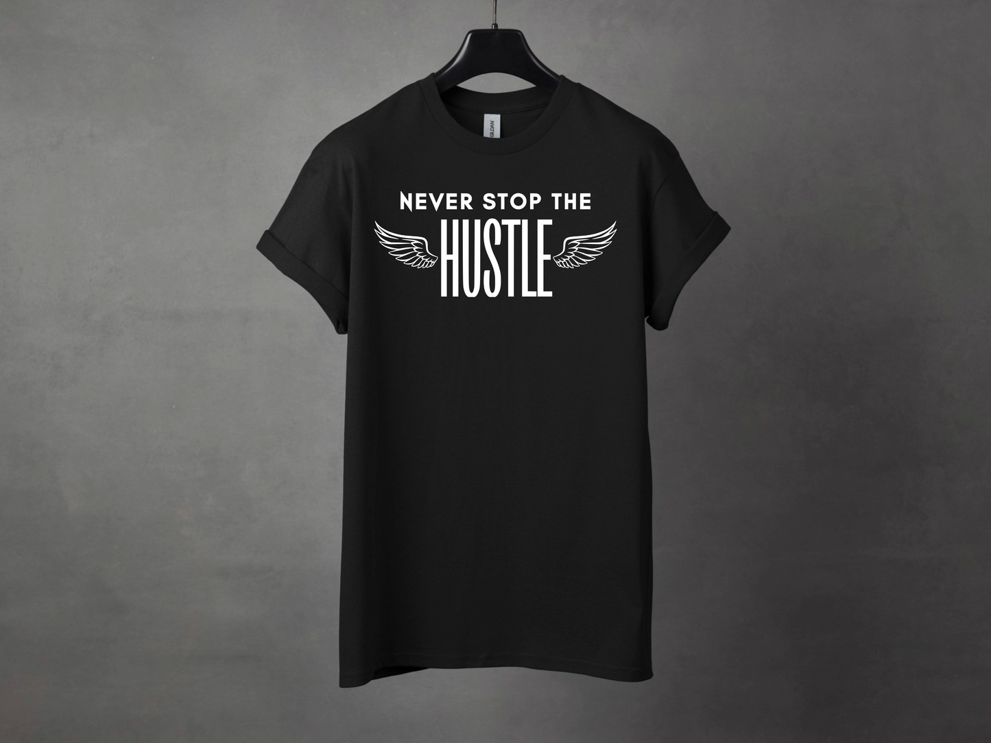 NEVER STOP THE HUSTLE PREMIUM TEE