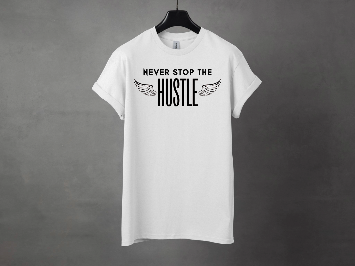NEVER STOP THE HUSTLE PREMIUM TEE