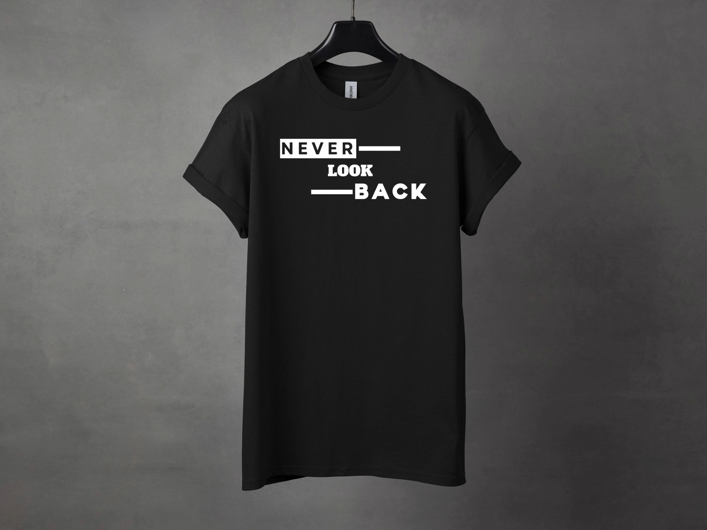 NEVER LOOK BACK PREMIUM TEE