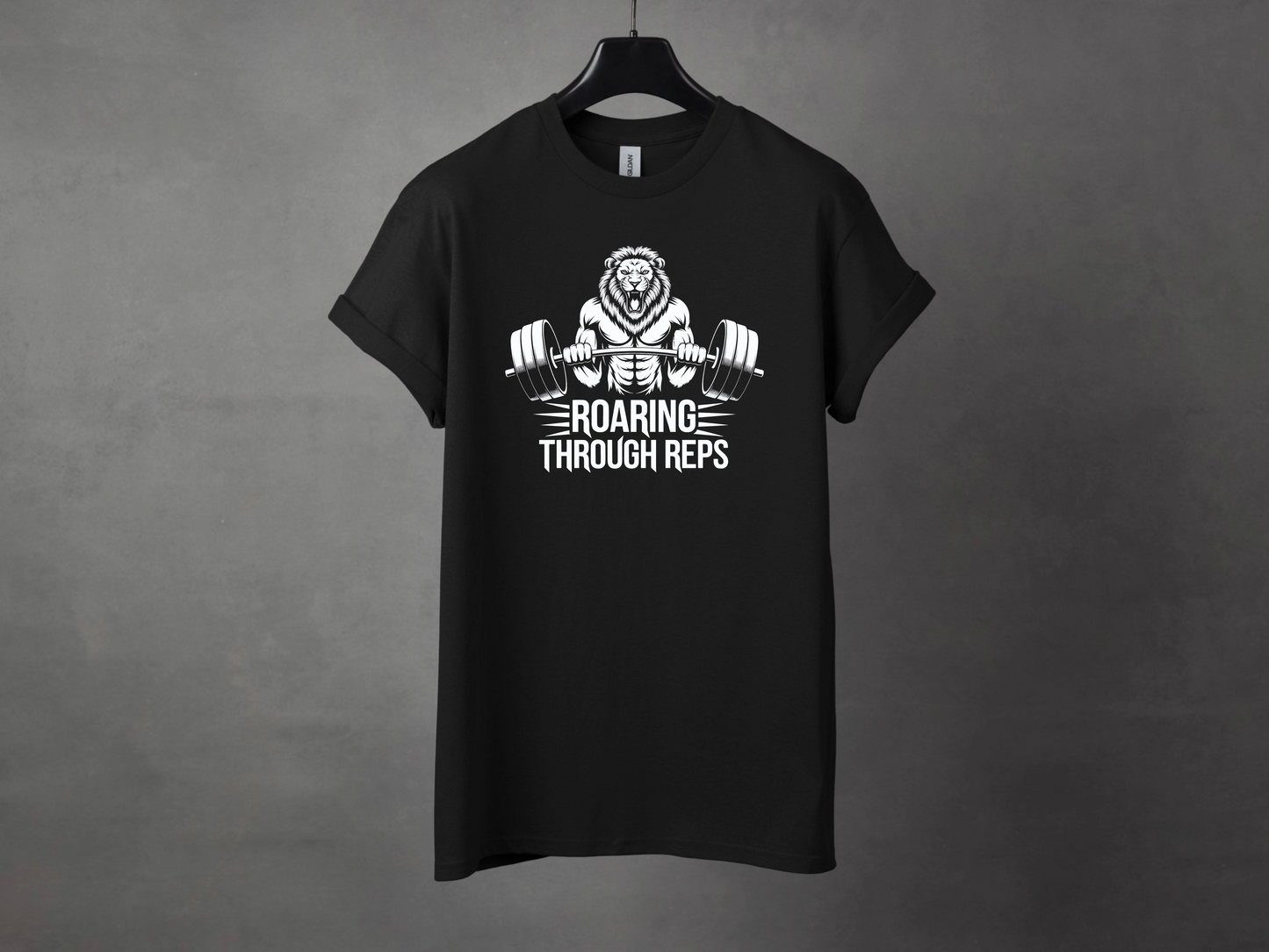 Roaring Through Reps Premium Gym Workout Tee