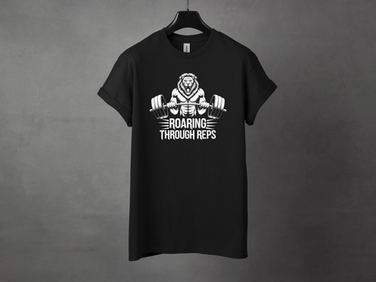 Roaring Through Reps Premium Gym Workout Tee