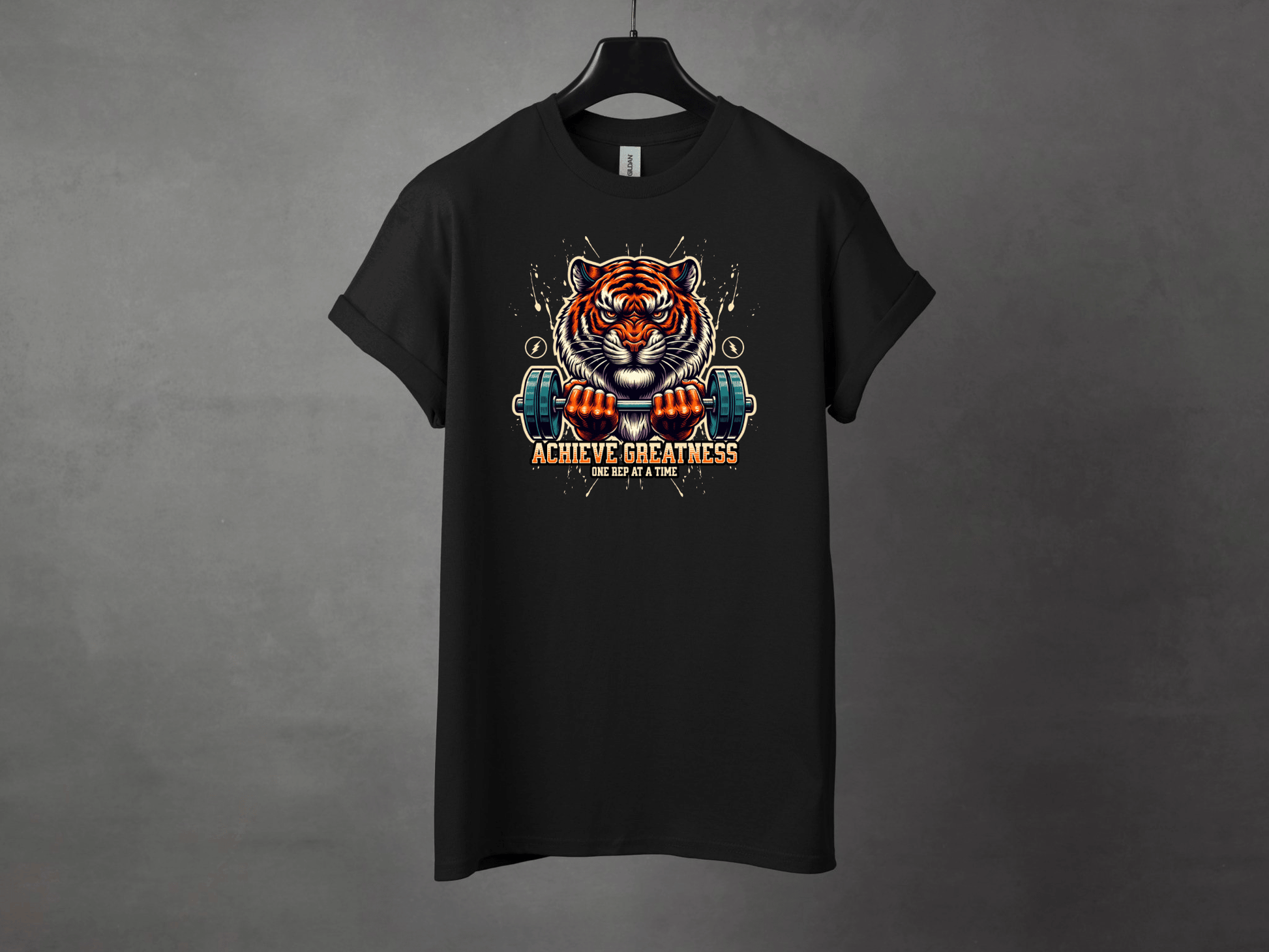 Achieve Greatness Premium Gym Workout Tee - Asphalt Jungle Co