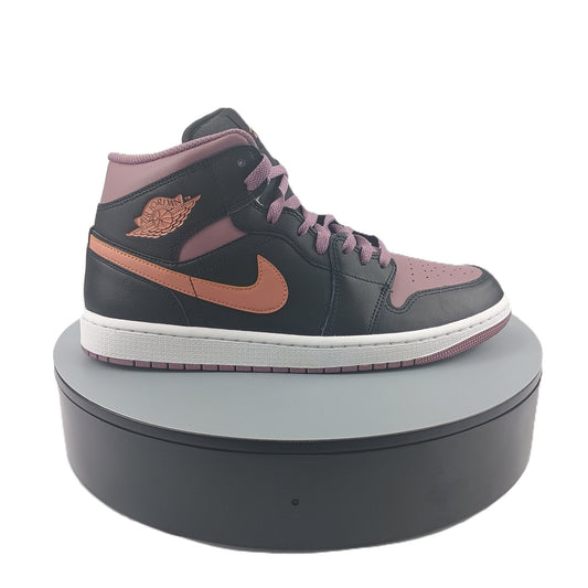 AIR JORDAN AJ1 MID SE MAUVE BLACK MENS SHOES - Asphalt Jungle Co
