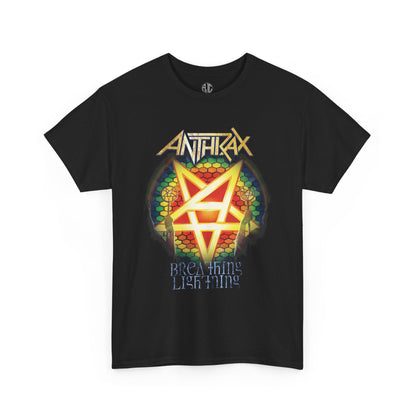 Anthrax Breathing Lightning Premium Metal Tee - Asphalt Jungle Co
