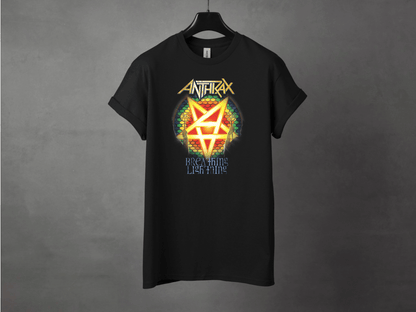 Anthrax Breathing Lightning Premium Metal Tee - Asphalt Jungle Co