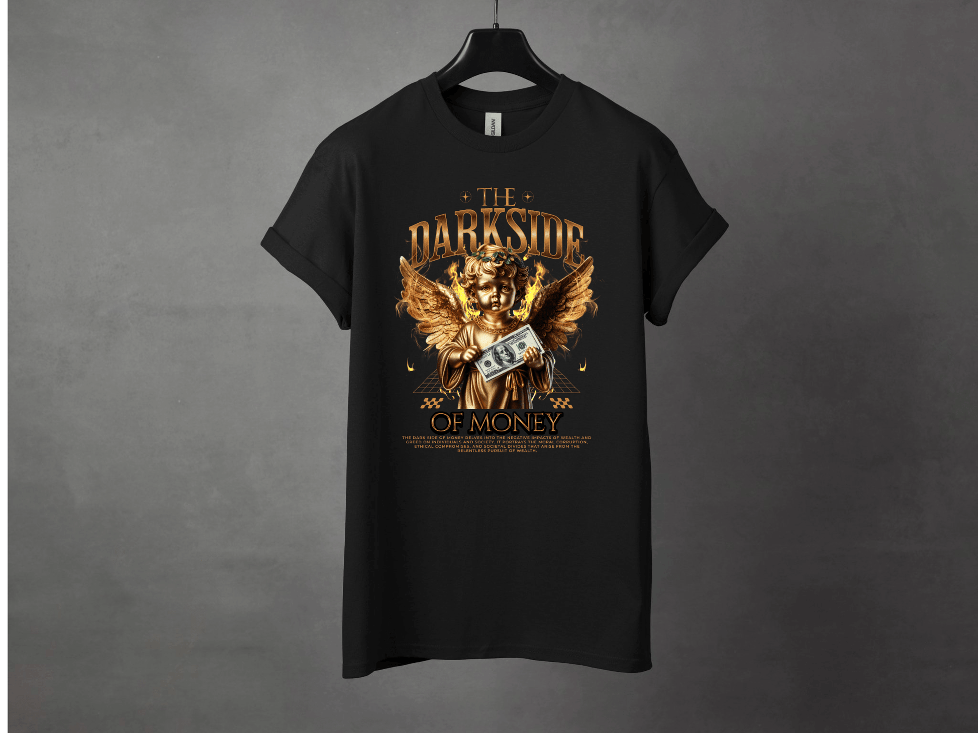 Darkside Of Money Premium Streetwear Tee - Asphalt Jungle Co