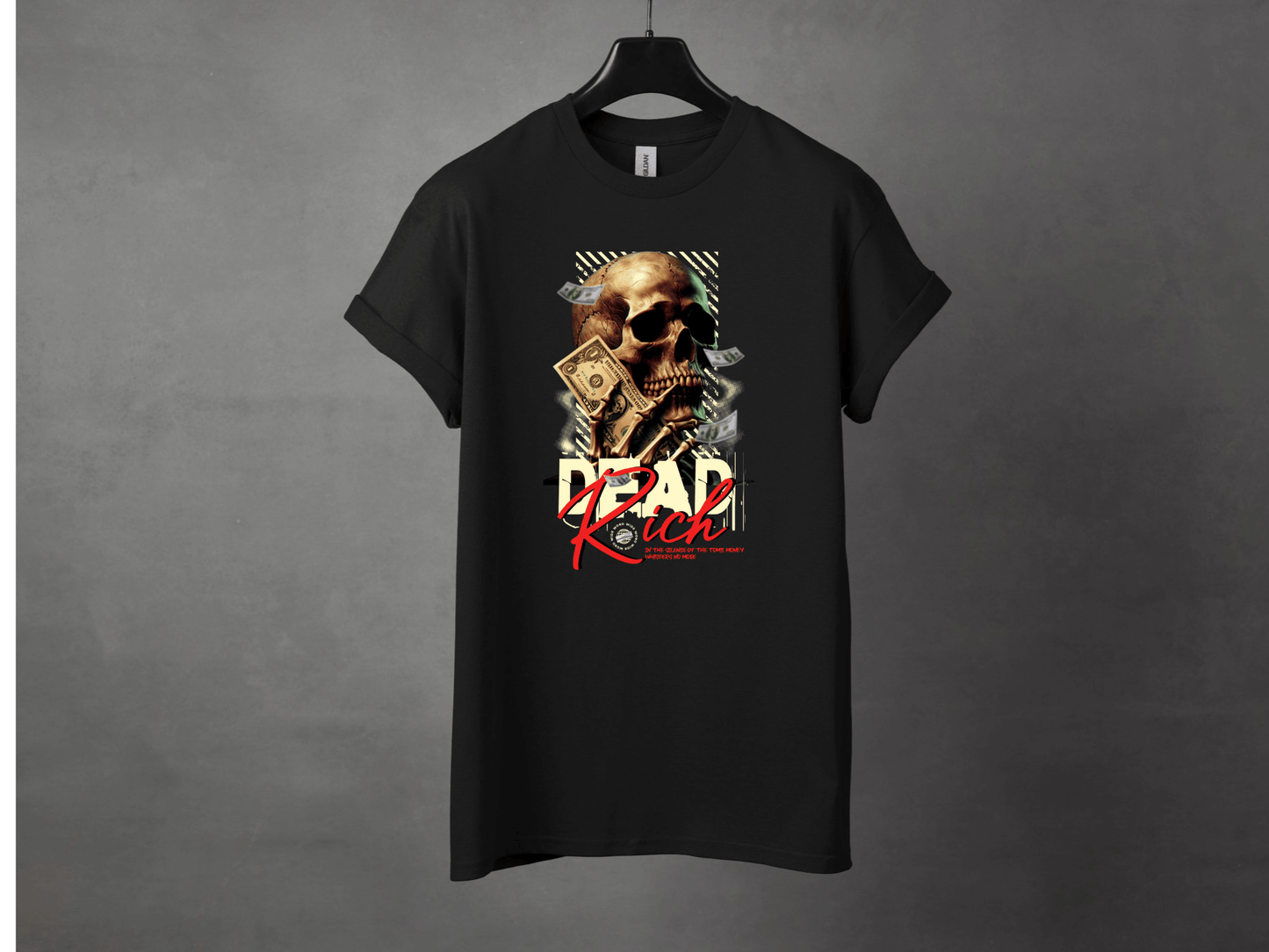 Dead Rich Premium Streetwear Tee - Asphalt Jungle Co