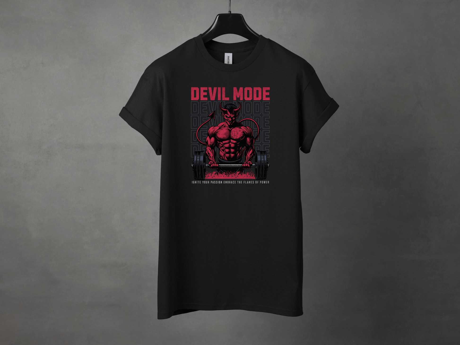 Devil Mode Premium Gym Workout Tee - Asphalt Jungle Co