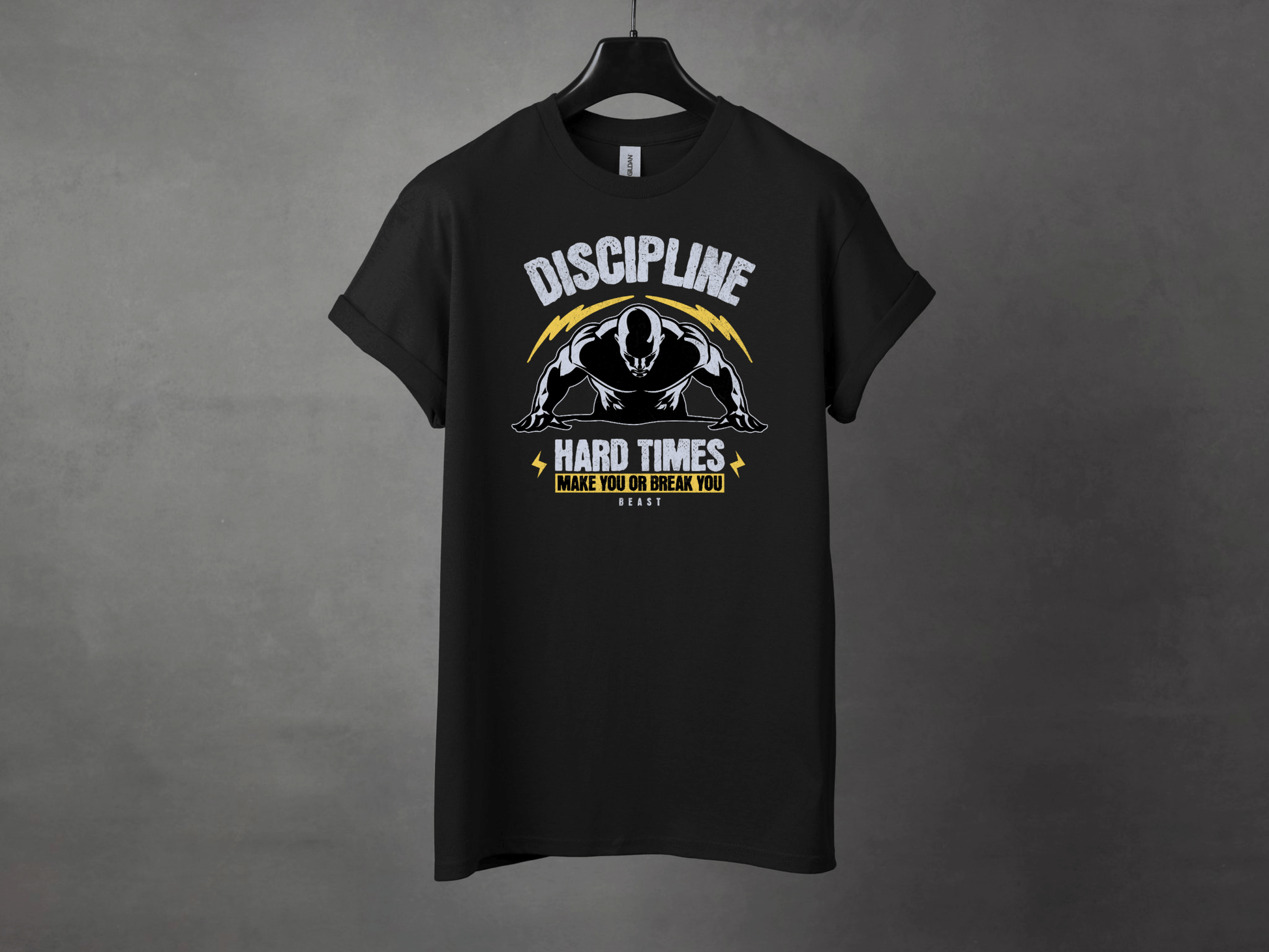 Discipline Premium Gym Workout Tee - Asphalt Jungle Co