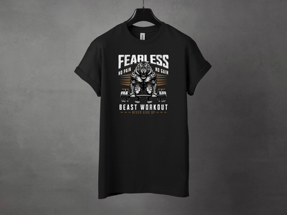 Fearless Beast Premium Gym Workout Tee - Asphalt Jungle Co
