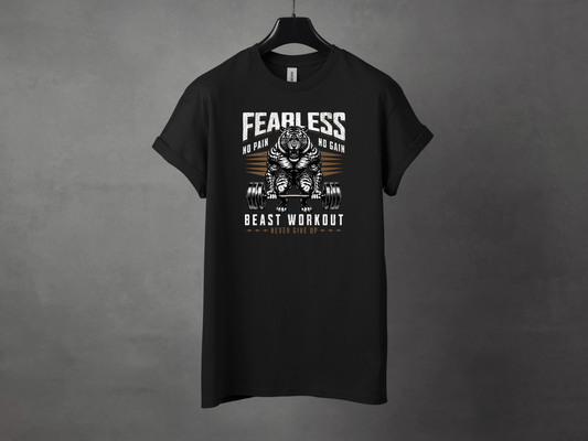 Fearless Beast Premium Gym Workout Tee - Asphalt Jungle Co