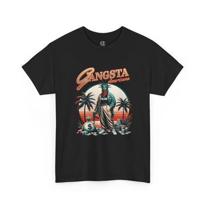 Gangsta Americana Premium Streetwear Tee - Asphalt Jungle Co