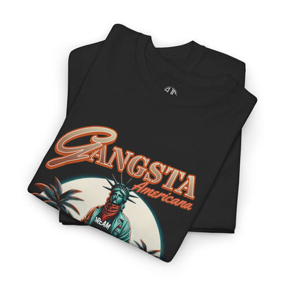 Gangsta Americana Premium Streetwear Tee - Asphalt Jungle Co