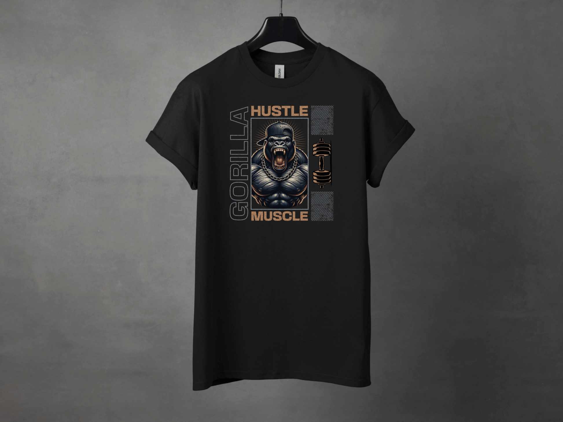 Gorilla Muscle Premium Gym Workout Tee - Asphalt Jungle Co