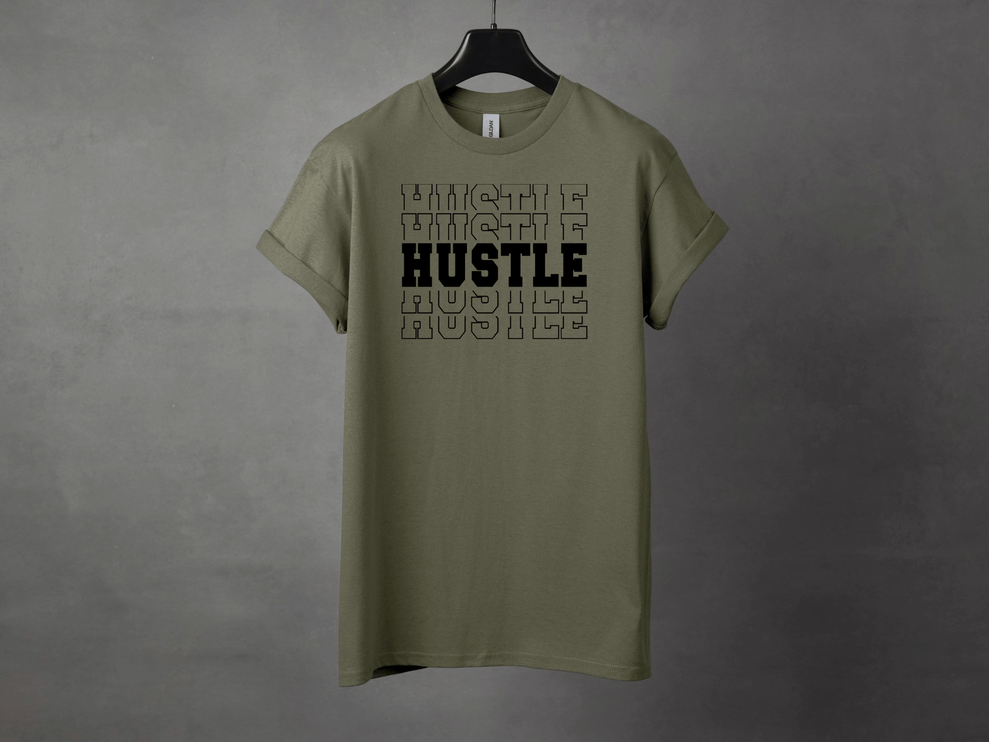 HUSTLE HARD PREMIUM TEE - Asphalt Jungle Co