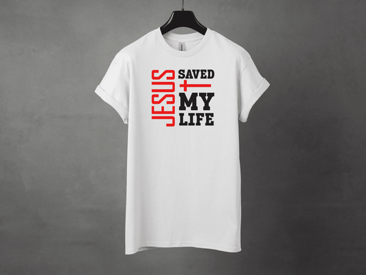 Jesus Saved My Life Premium Tee - Asphalt Jungle Co