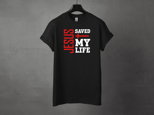 Jesus Saved My Life Premium Tee - Asphalt Jungle Co