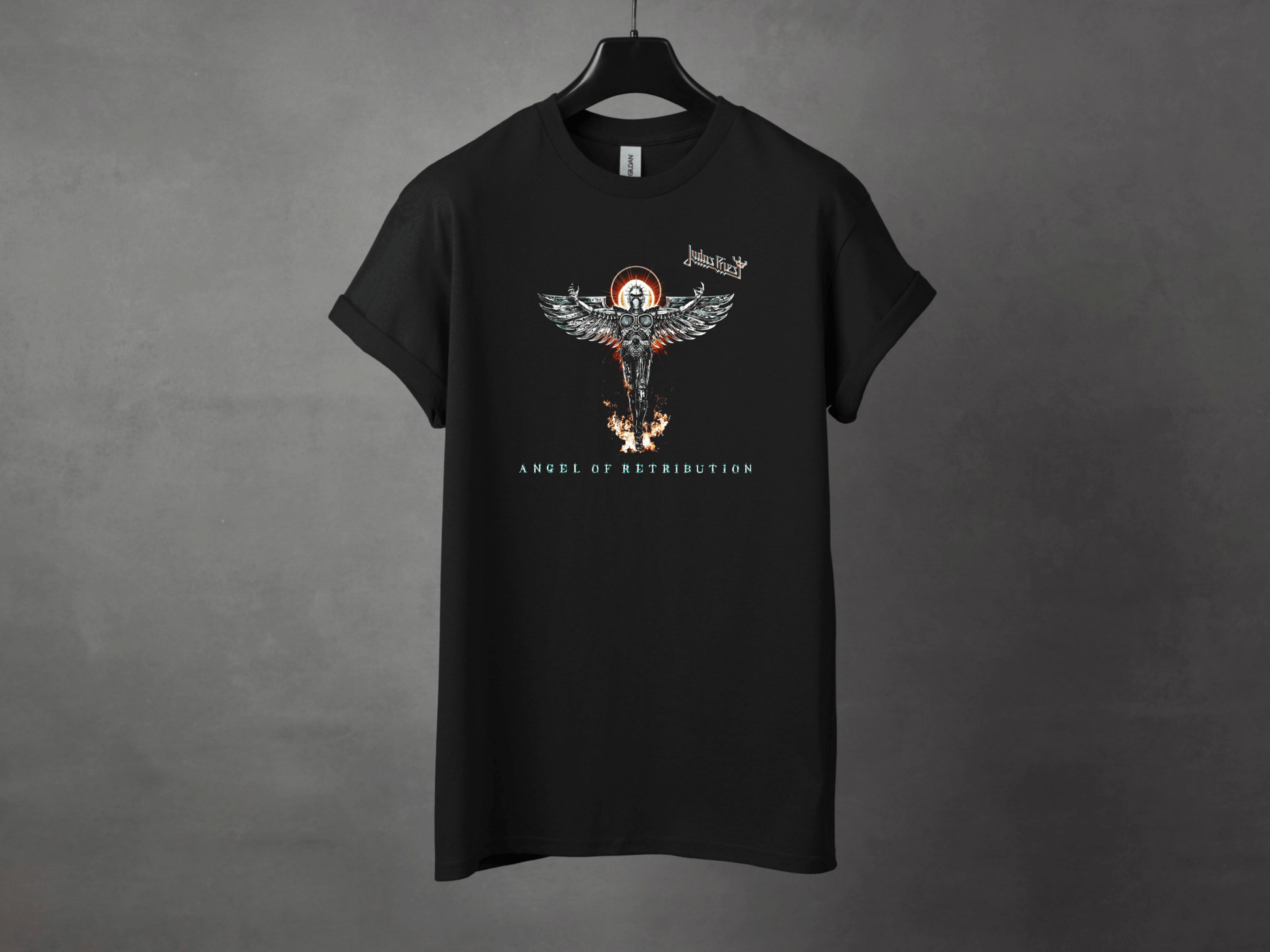 Judas Priest Angel Of Retribution Premium Metal Tee - Asphalt Jungle Co