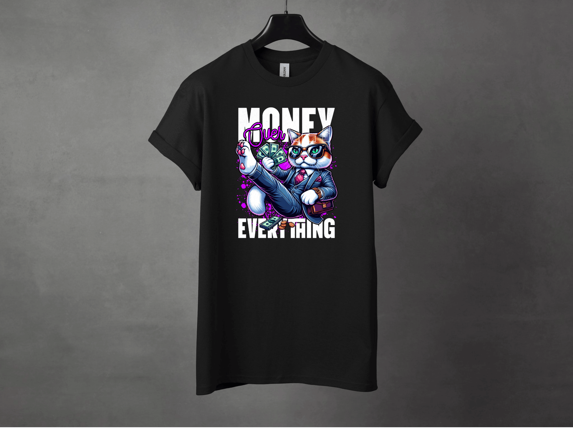 Money Over Everything Premium Streetwear Tee - Asphalt Jungle Co