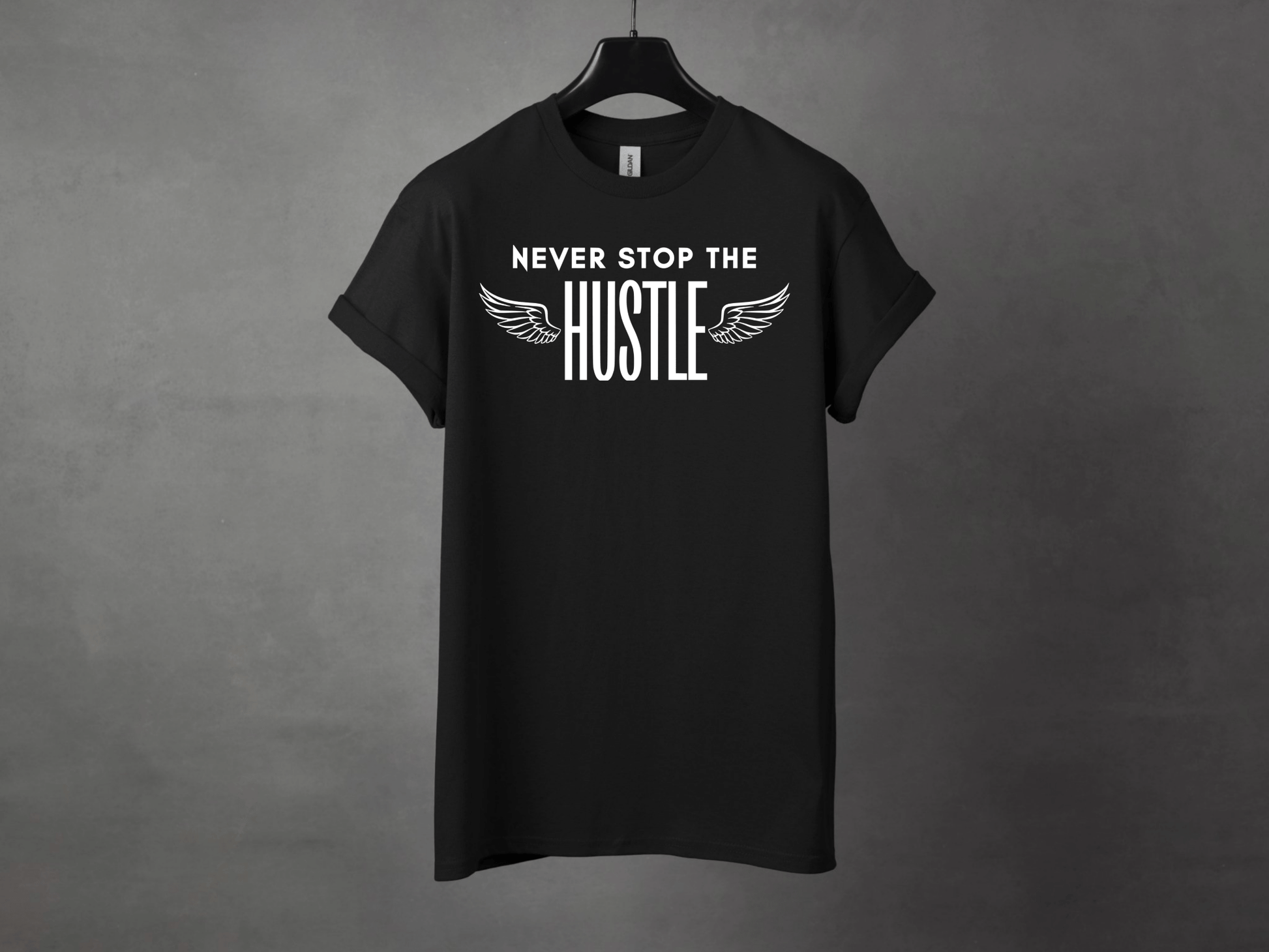 NEVER STOP THE HUSTLE PREMIUM TEE - Asphalt Jungle Co
