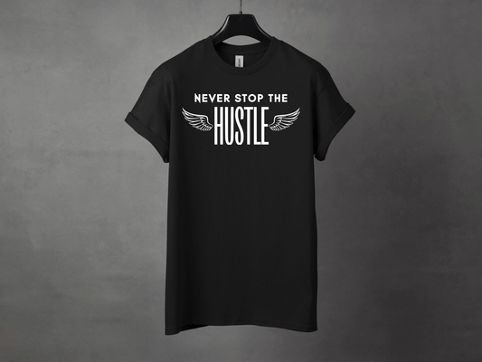 NEVER STOP THE HUSTLE PREMIUM TEE - Asphalt Jungle Co