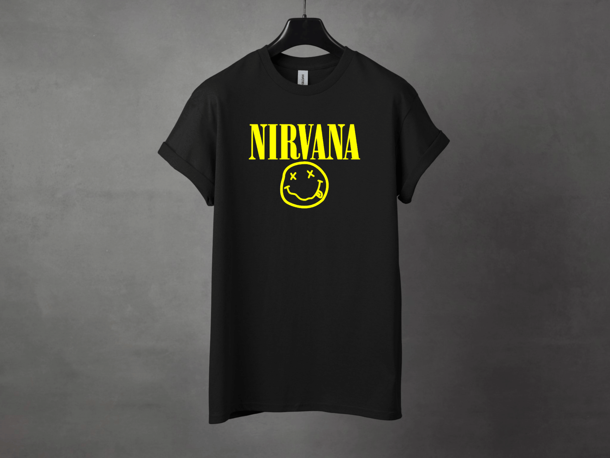 Nirvana Smiley Face Premium Grunge Tee - Asphalt Jungle Co