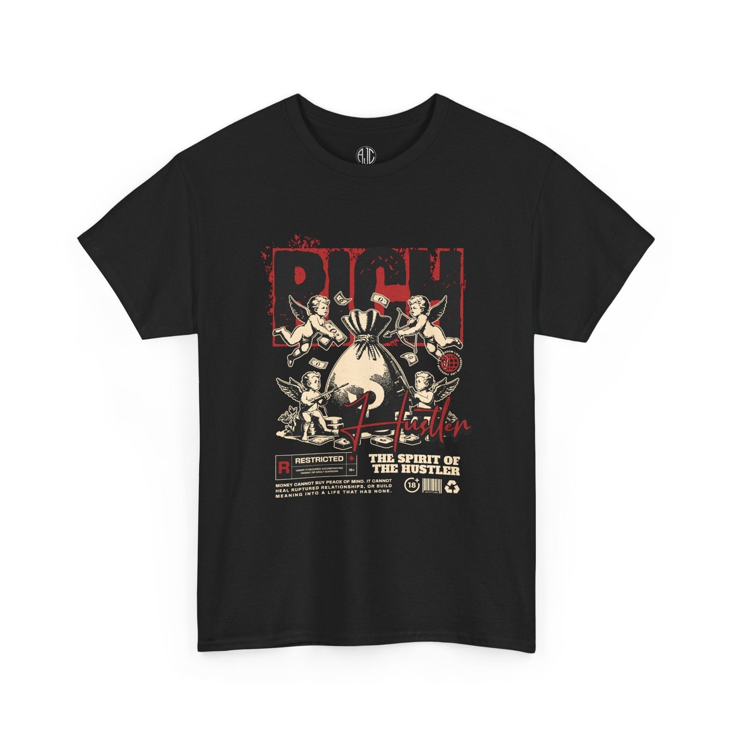 Rich Hustler Premium Streetwear Tee - Asphalt Jungle Co