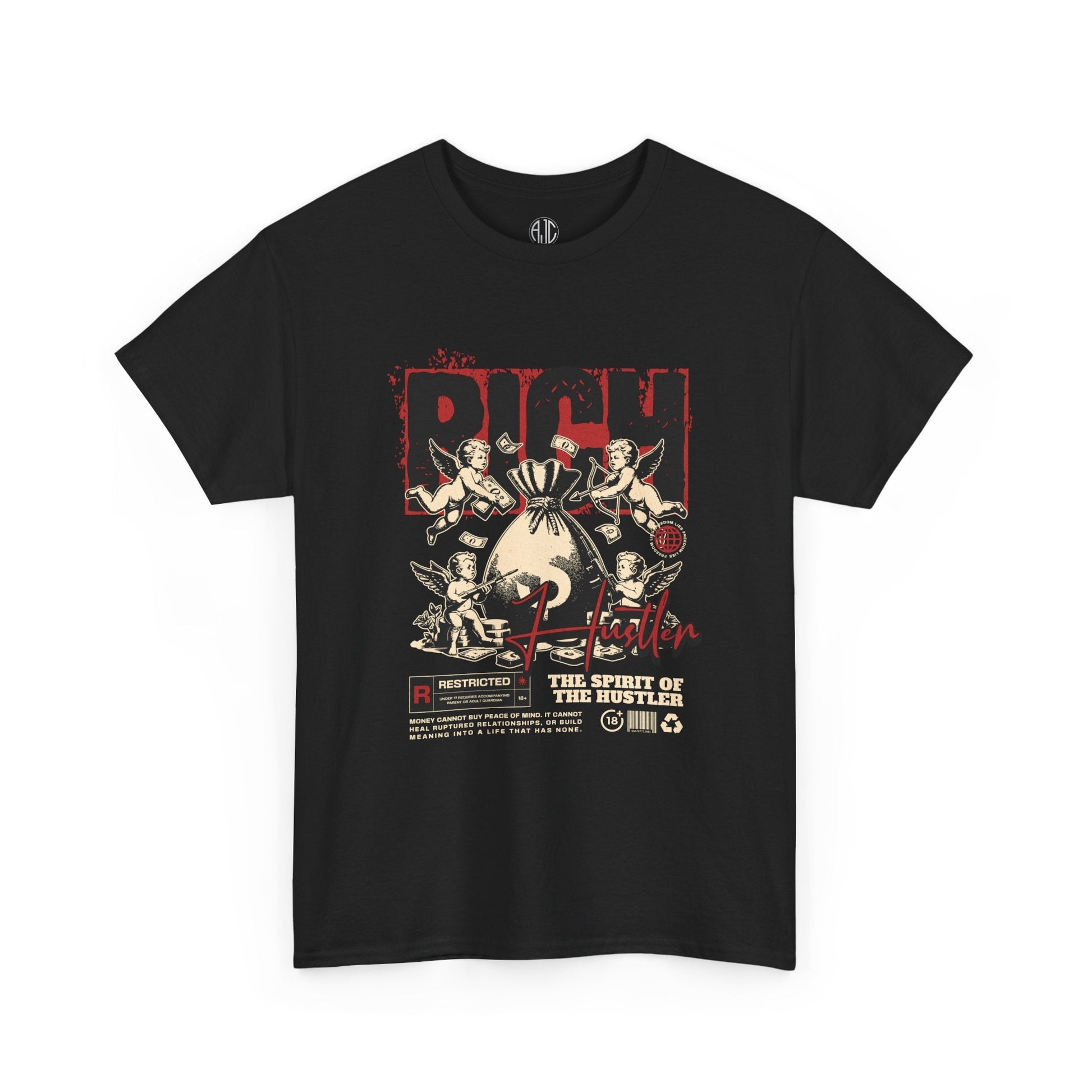 Rich Hustler Premium Streetwear Tee - Asphalt Jungle Co