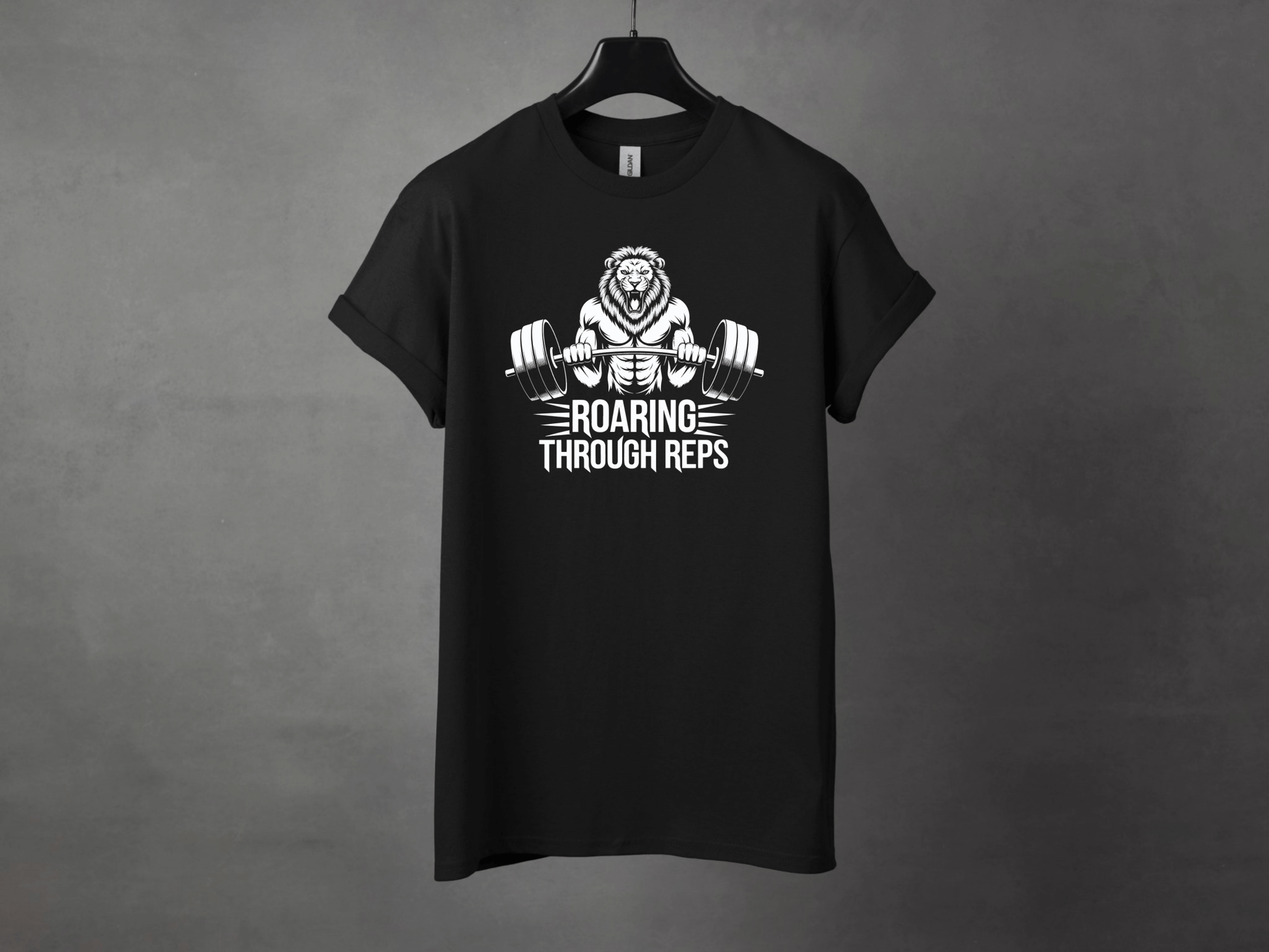 Roaring Through Reps Premium Gym Workout Tee - Asphalt Jungle Co
