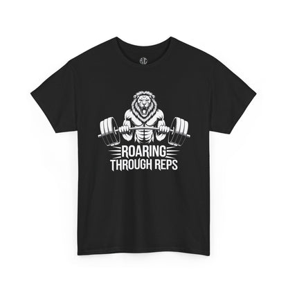 Roaring Through Reps Premium Gym Workout Tee - Asphalt Jungle Co