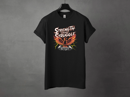 Strength Through Struggle Premium Gym Workout Tee - Asphalt Jungle Co