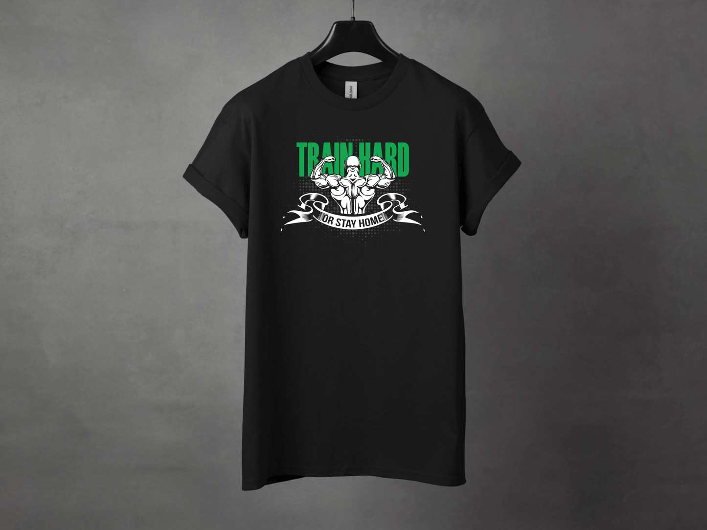 Train Hard Premium Gym Workout Tee - Asphalt Jungle Co
