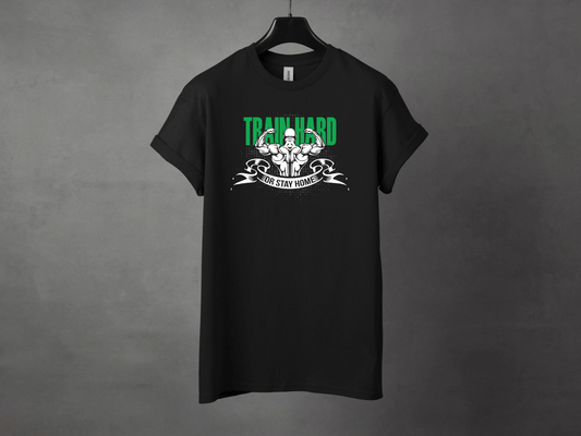 Train Hard Premium Gym Workout Tee - Asphalt Jungle Co